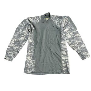 Massif Army‎ Combat Shirt Mens XL Green Camo Long Sleeve Lightweight Breathable